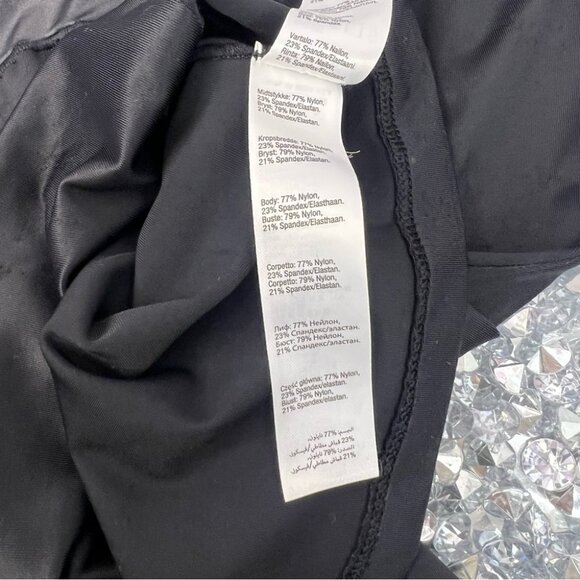 Love your assets tank top black shiny shimmer Chic Black Camisole Top - Picture 14 of 15